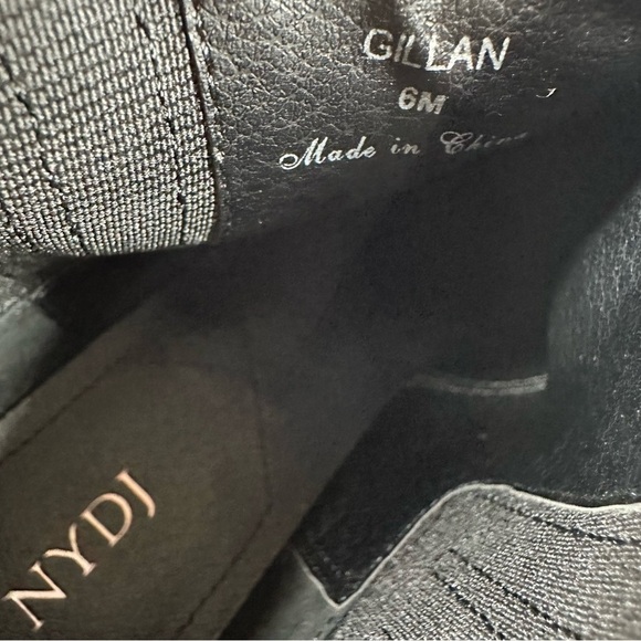 NYDJ Gilan Black Suede Ankle Chelsea Boots with Elastic Gore Inserts #1368 - Picture 2 of 12